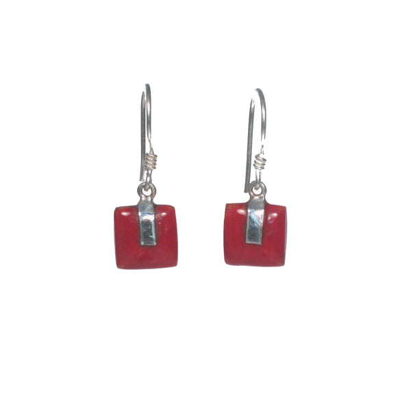Small Square Shell Dangle Earring - Pieces of Bali