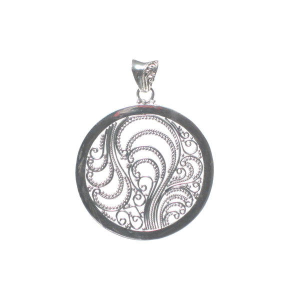 Filigree Circle Pendant - Pieces of Bali