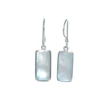 Rectangular Shell Dangle Earrings - Multiple Colors Available - Pieces of Bali