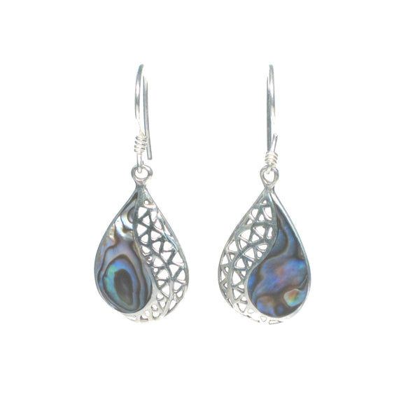 Pear Shaped Dangle Earring with Shell Detail - Multiple Colors Available - Pieces of Bali