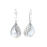 Pear Shaped Dangle Earring with Shell Detail - Multiple Colors Available - Pieces of Bali