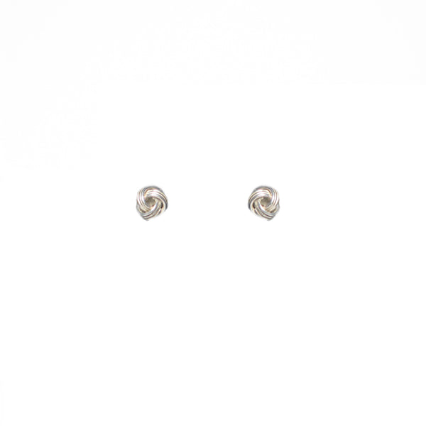 Silver Knot Studs - Pieces of Bali